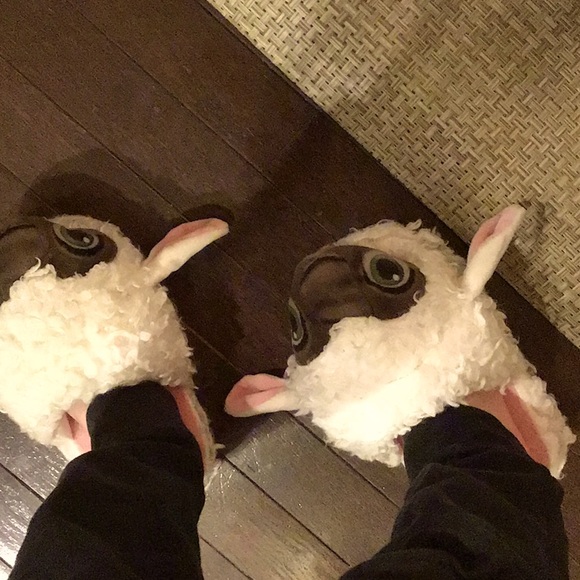 Fuzzy sheep slippers - Picture 1 of 2